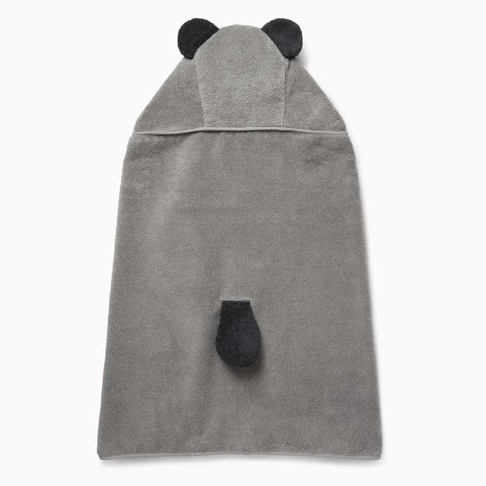 Organic Hooded Kids Towel - Panda - Green Tulip