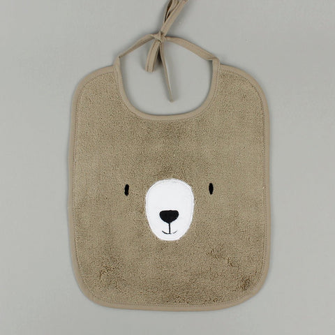 Organic Towelling Bib - Bear