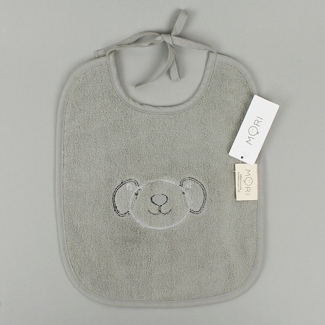 Organic Towelling Bib - Panda - Green Tulip