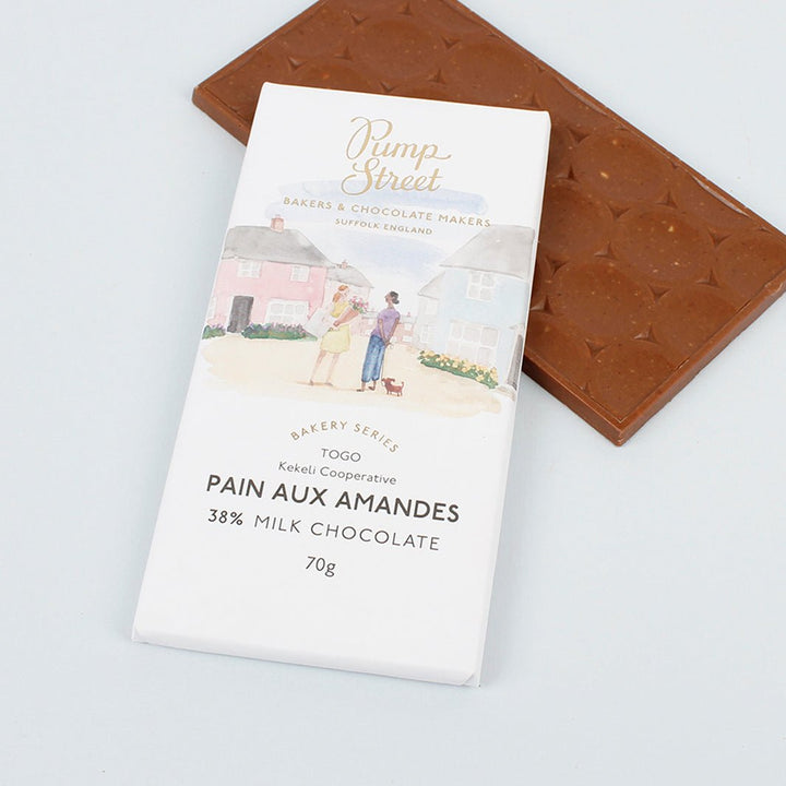 Pain Aux Amandes 38% Milk Chocolate Bar - Green Tulip