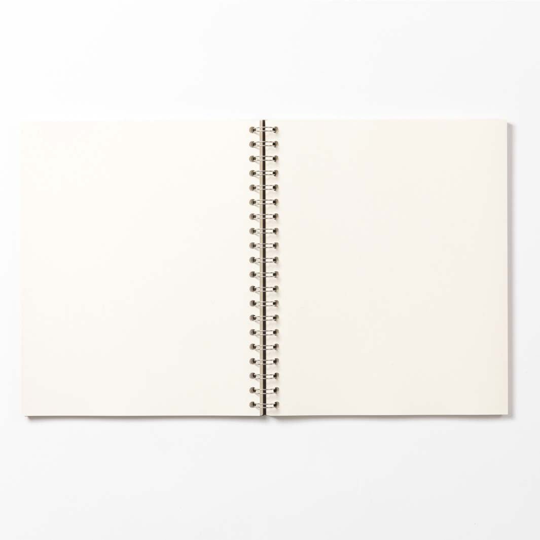 Plain Wirobound Notebook - Medio (A5) - Malva - Green Tulip