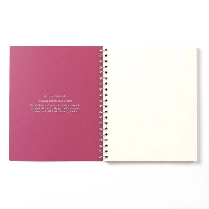 Plain Wirobound Notebook - Medio (A5) - Malva - Green Tulip