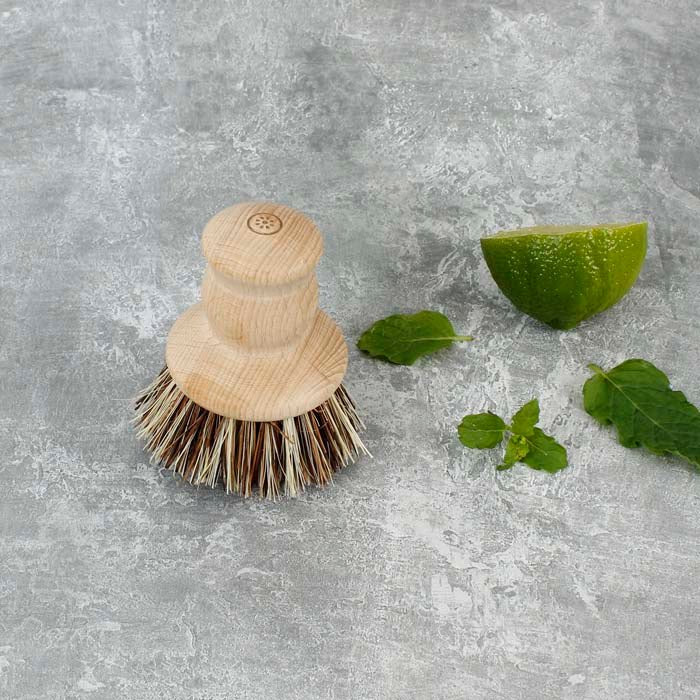 Pot Brush - Plant Based Bristles - Green Tulip