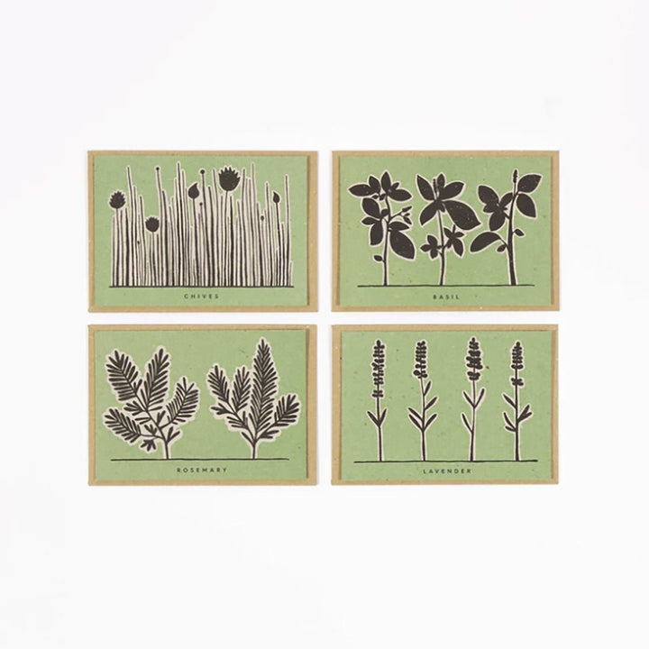 Recipe Notecard Set - Pack of 4 - Green Tulip