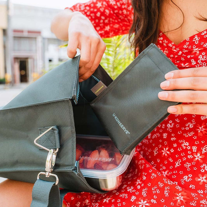 Recycled PET Insulated Lunch Tote - Green Tulip