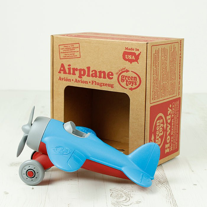 Recycled Plastic Aeroplane - Blue - Green Tulip