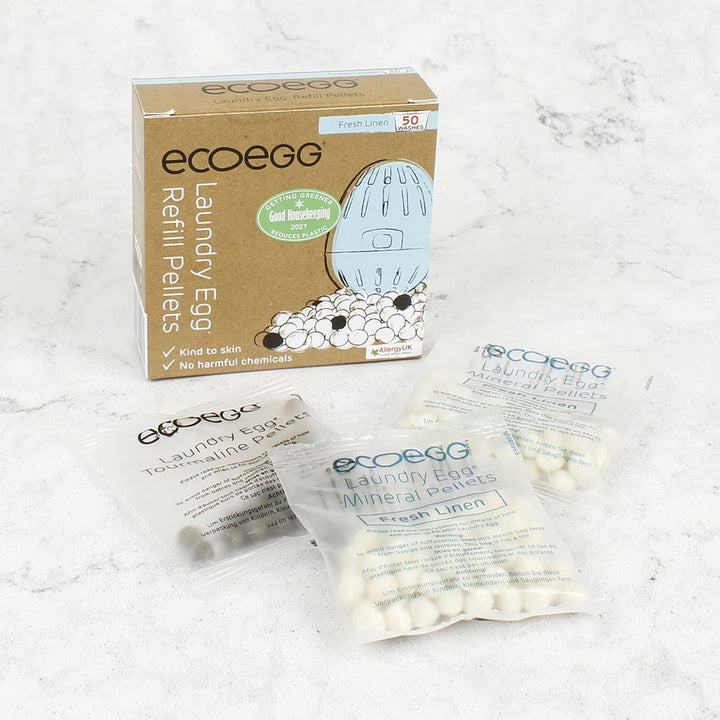 Refill - EcoEgg Laundry Egg Pellets - Fresh Linen - Green Tulip