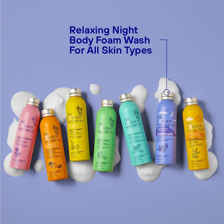 Relaxing Night Powder Body Foam Wash - Green Tulip