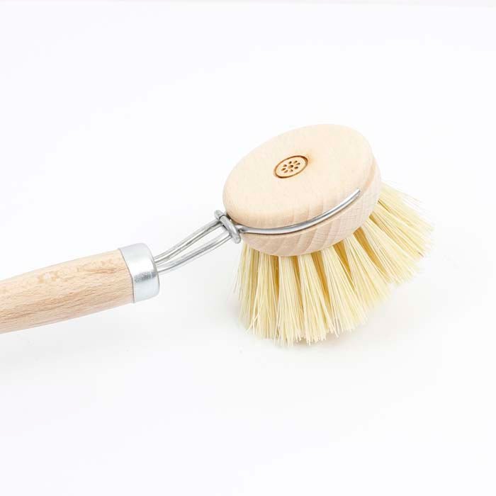 Replaceable Head Dish Brush - Plant Based Bristles - Green Tulip