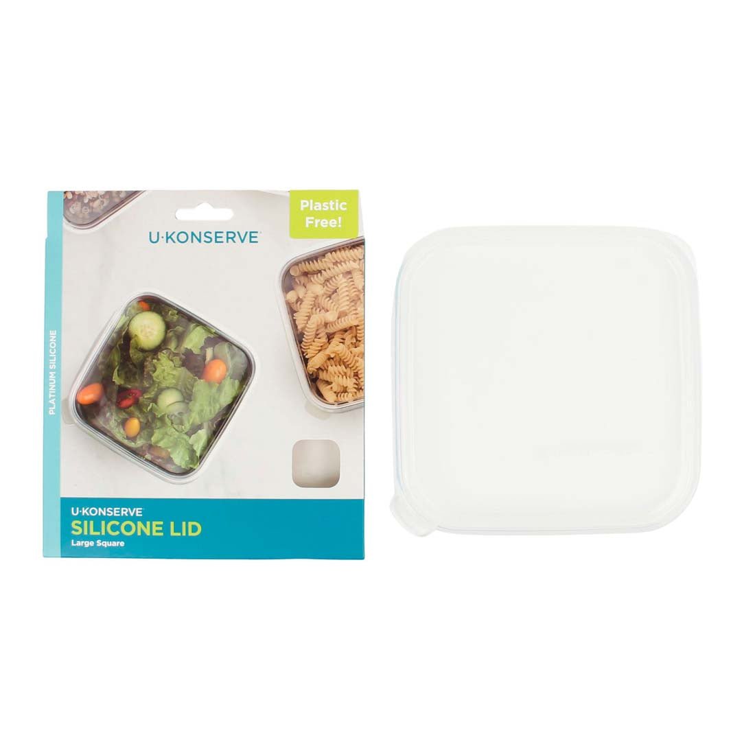 Replacement Silicone Lid For Square Container - Clear - Green Tulip