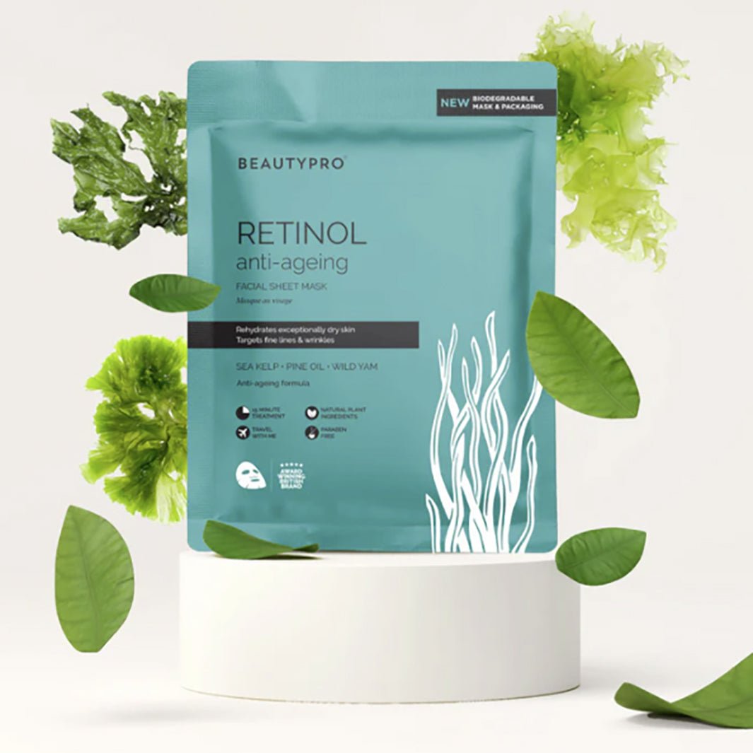 Retinol Anti - Ageing Facial Sheet Mask - Green Tulip