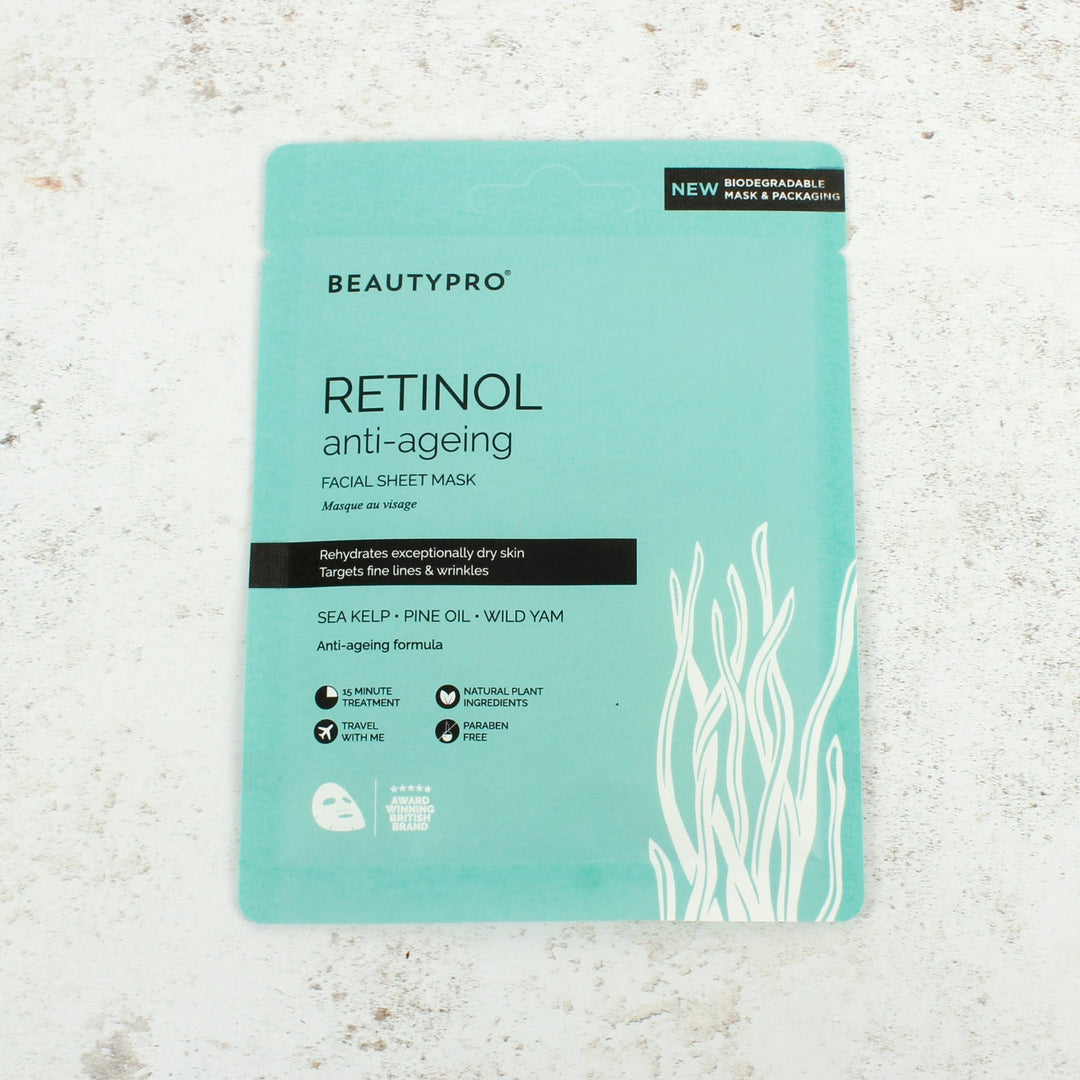 Retinol Anti - Ageing Facial Sheet Mask - Green Tulip