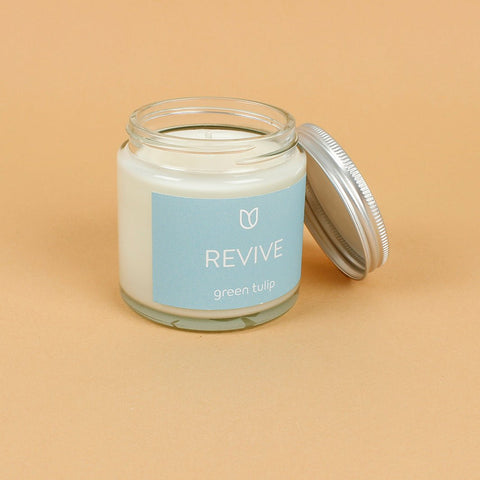 Revive Clear Glass Pharmacy Jar Candle with Lid