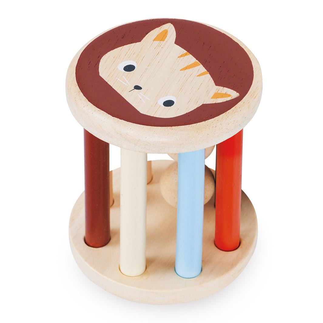 Rolling Kitten Rattle - Green Tulip