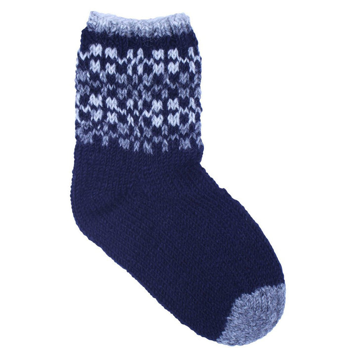 Rosslare Navy Sofa Socks - Shoe Size 4 - 8 - Green Tulip