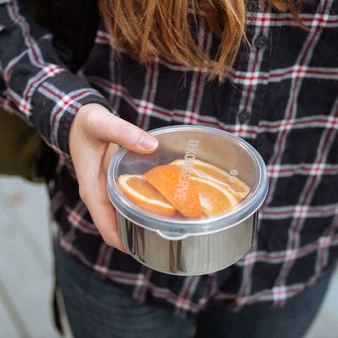 Round Container with Silicone Lid - Clear