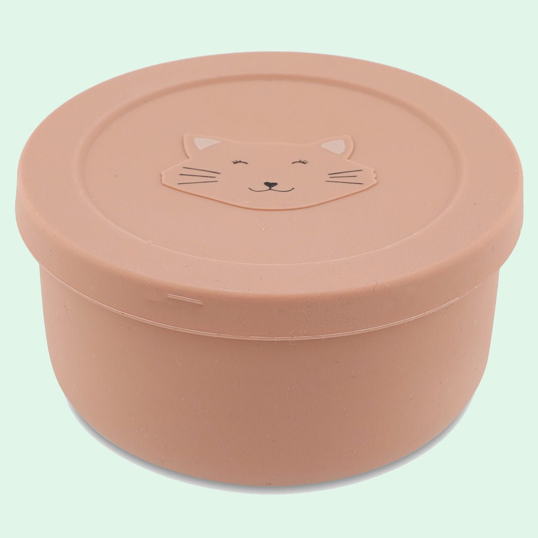 Silicone Snack Pot With Lid - Green Tulip