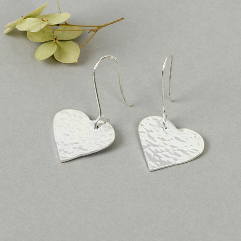 Silver Plated Heart Earrings