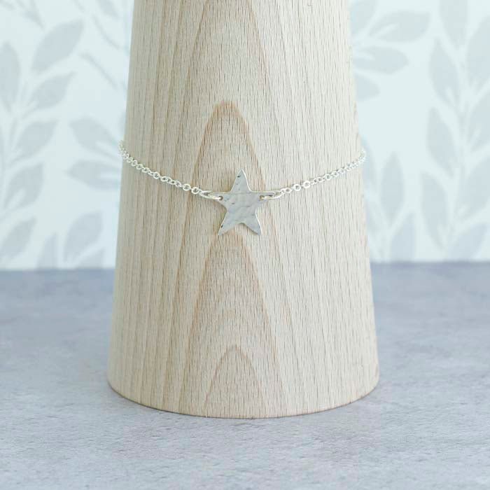 Silver Plated Star Bracelet - Green Tulip