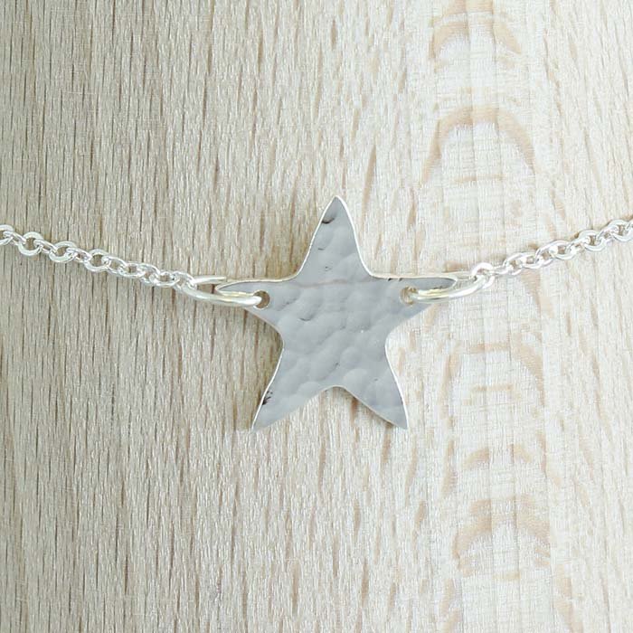 Silver Plated Star Bracelet - Green Tulip