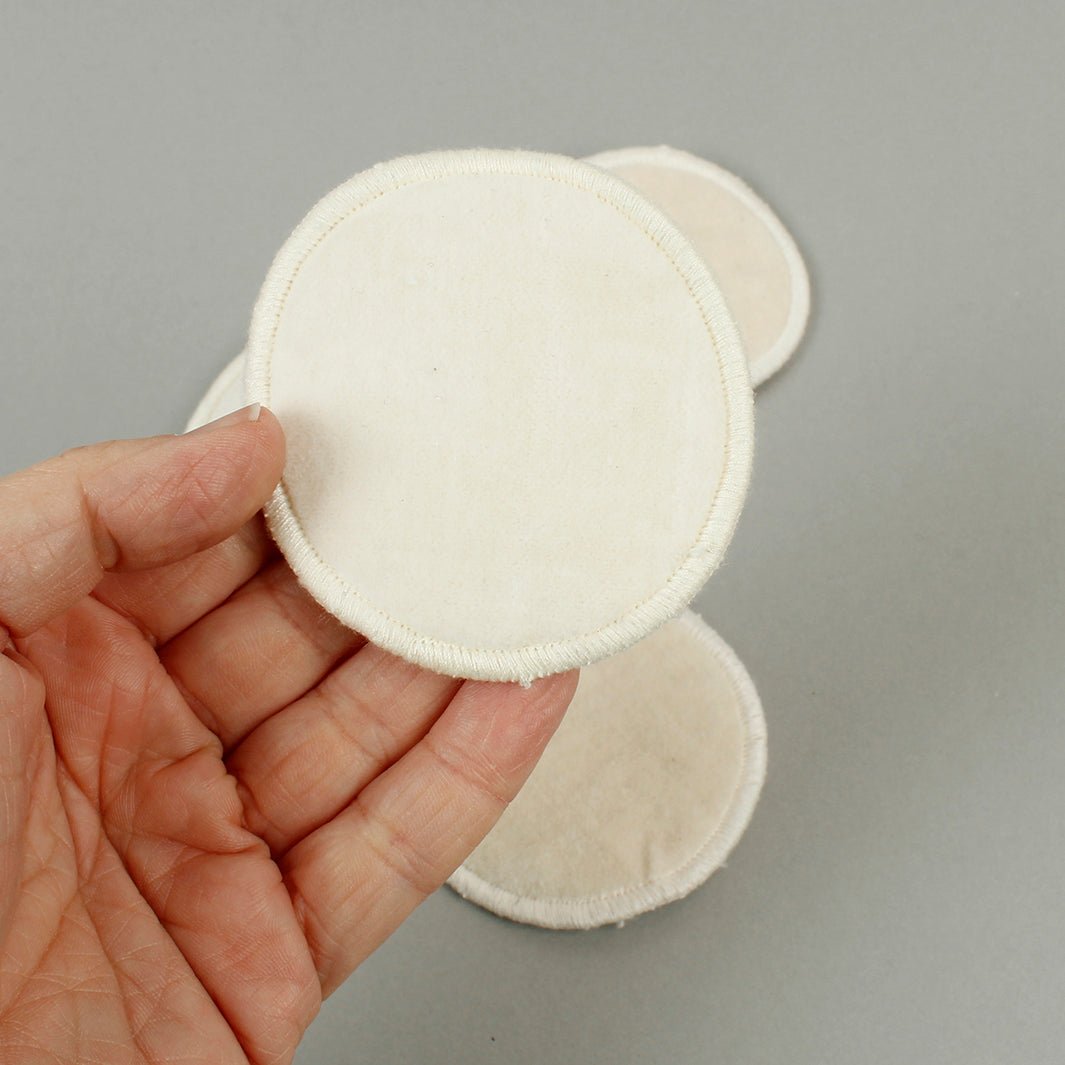 Small Organic Cotton Facial Pads - Velvet - Pack of 7 - Green Tulip