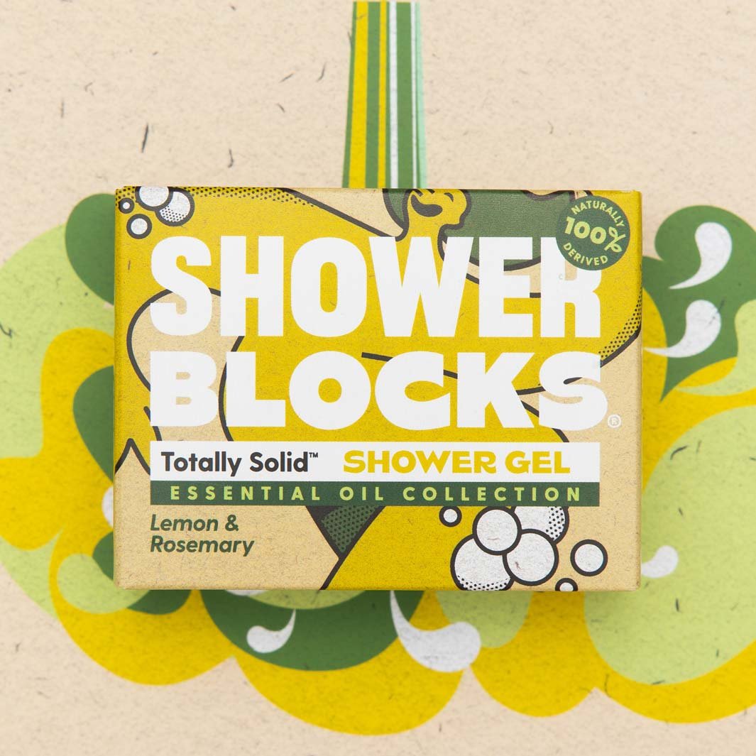 Solid Shower Gel - Essential Oil Collection - Lemon & Rosemary - Green Tulip