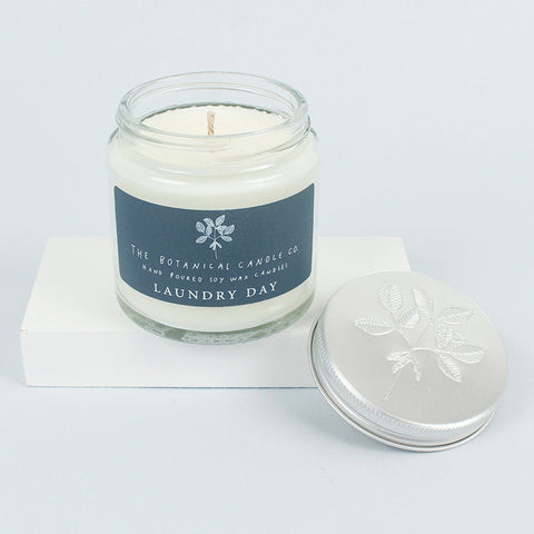 Glass Jar Soy Wax Candle - Laundry Day