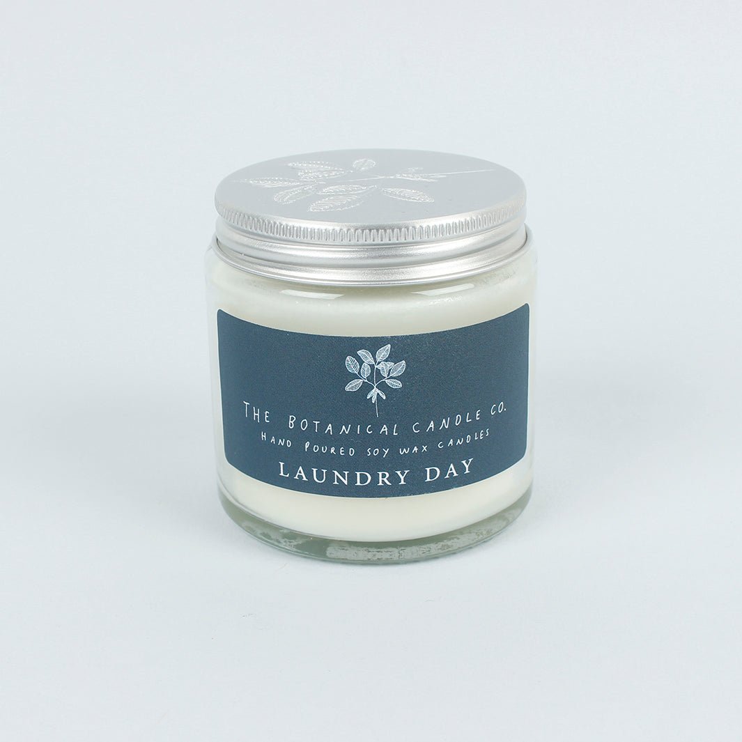 Soy Wax Glass Jar Candle - Laundry Day - Green Tulip