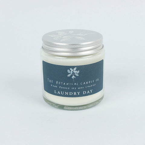 Glass Jar Soy Wax Candle - Laundry Day