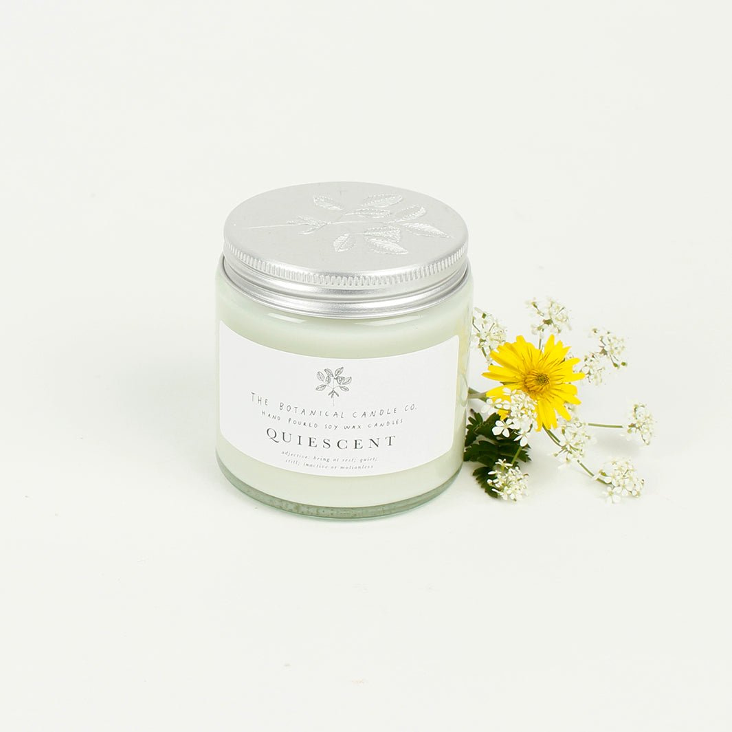 Soy Wax Glass Jar Candle - Quiescent - Green Tulip