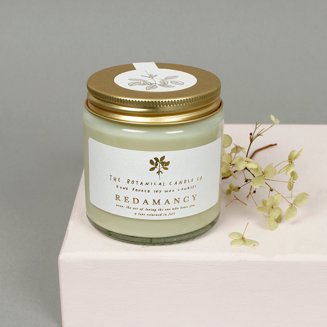 Soy Wax Glass Jar Candle - Redamancy - Green Tulip