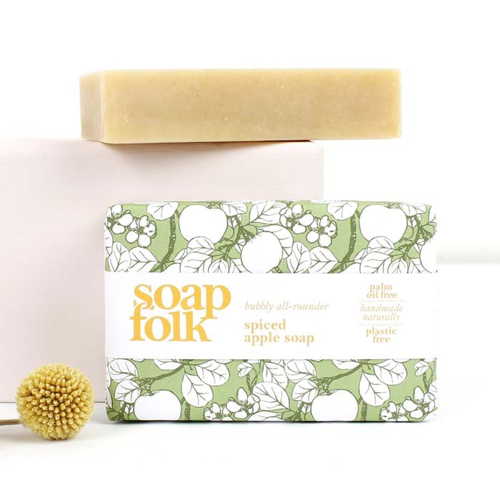 Spiced Apple Natural Soap Bar - Green Tulip