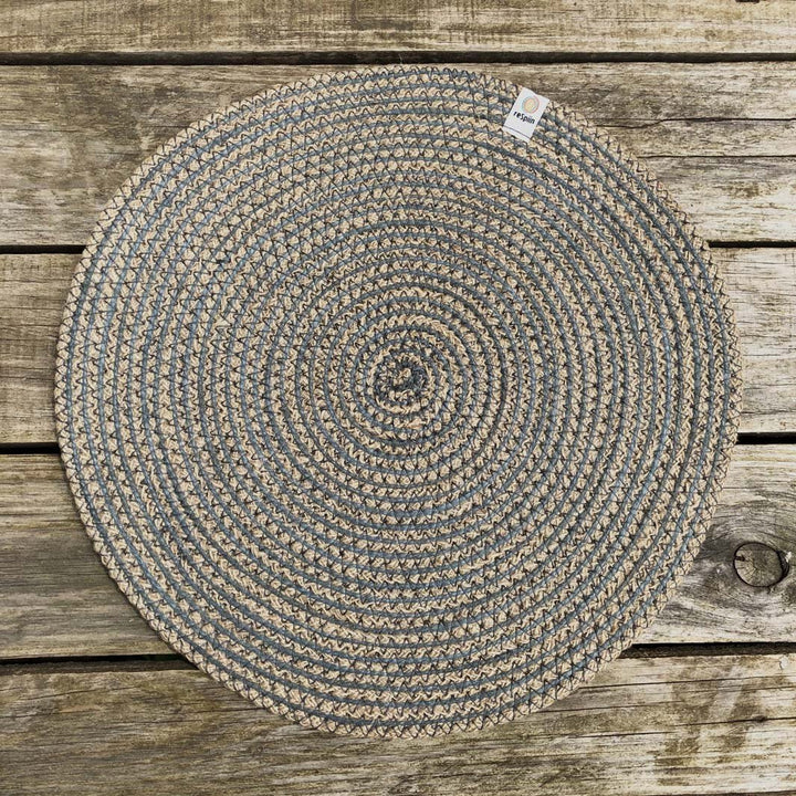 Spiral Jute Tablemat - Green Tulip