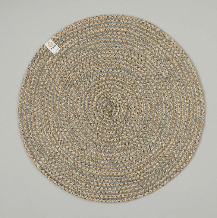 Spiral Jute Tablemat - Green Tulip