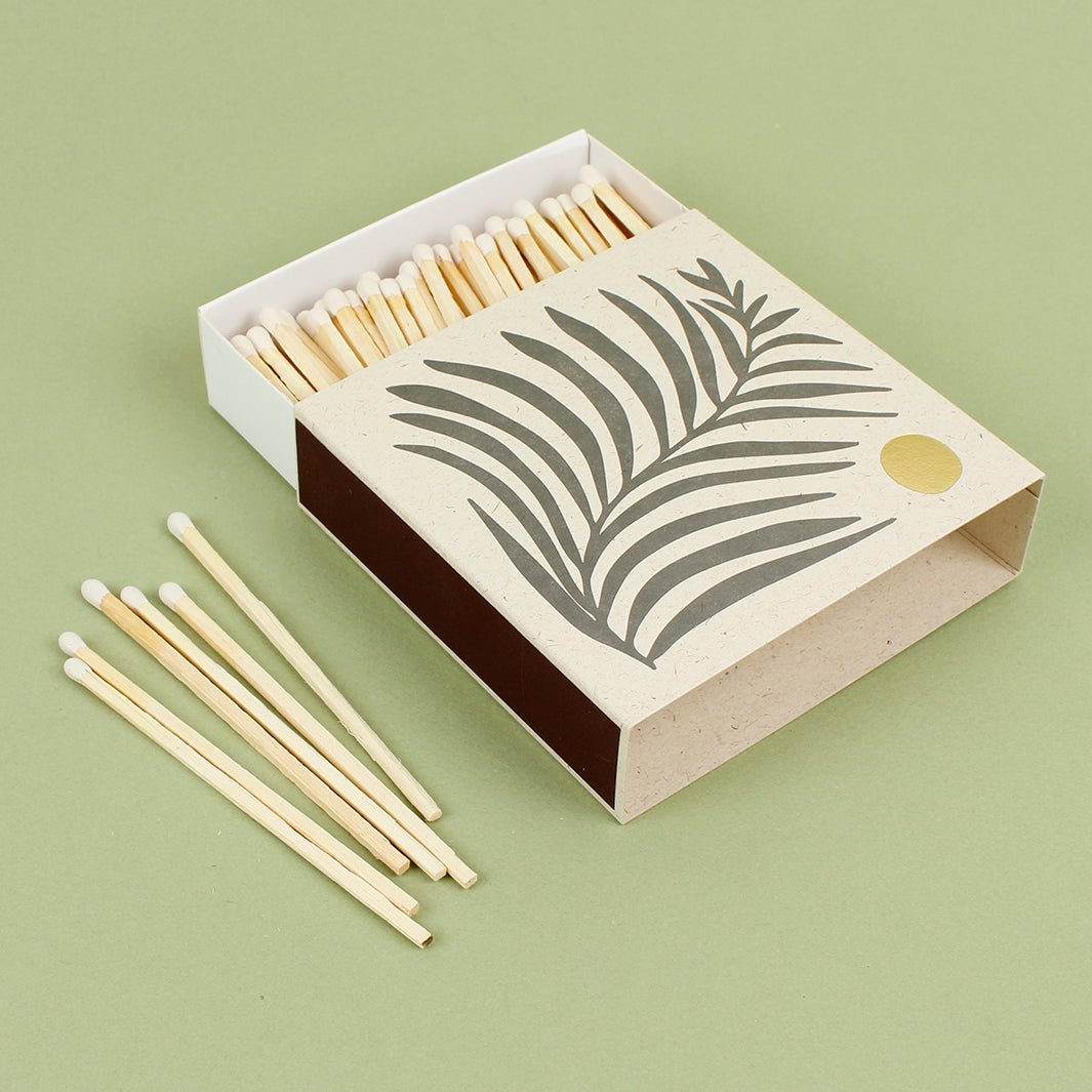 Square Matchbox - 125 Extra Long Matches - Green Tulip
