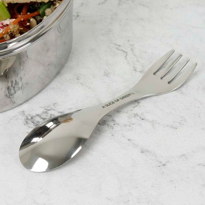 Stainless Steel Spork - Green Tulip