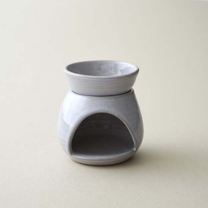 Sunu Stoneware Wax Melt/Oil Burner - Green Tulip