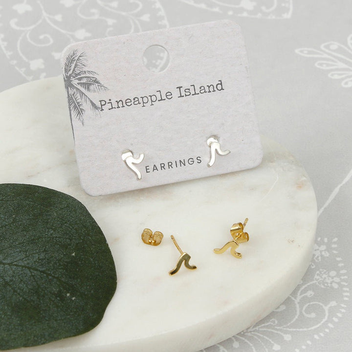 Surfer Girl Wave Earrings - Green Tulip