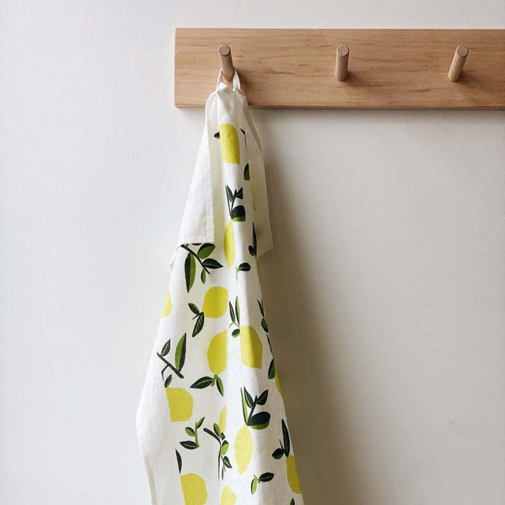 Swedish Sponge Cloth & Tea Towel Set - Lemon - Green Tulip