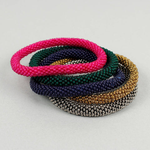 Teku Glass Bead Tube Bracelet