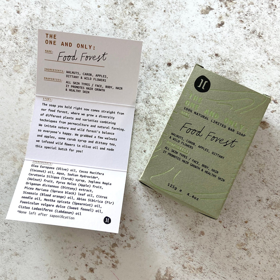 'The One And Only' Olive Oil Soap Bar: Food Forest - Green Tulip