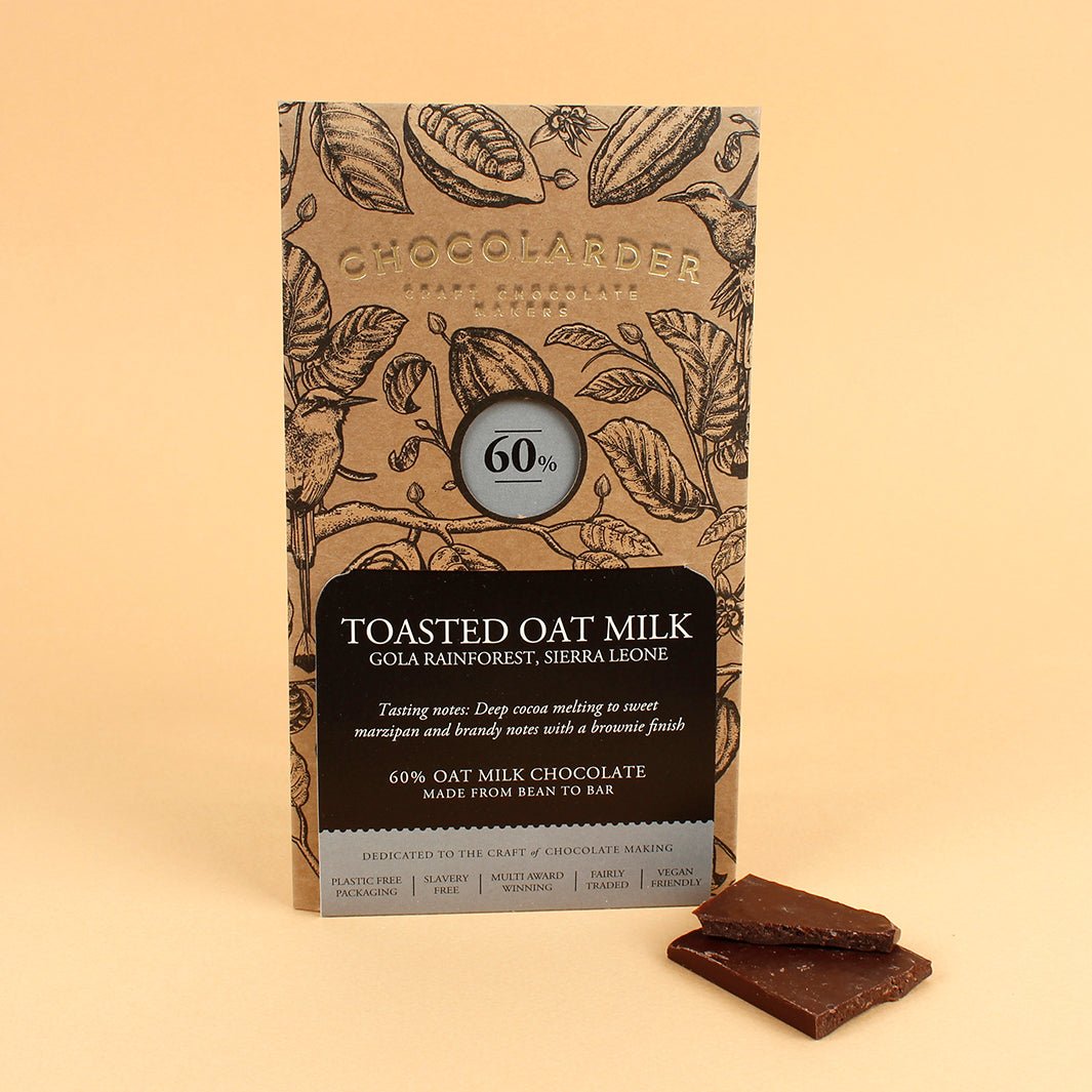 Toasted Oat Milk 60% Oat Milk Chocolate Bar - Green Tulip