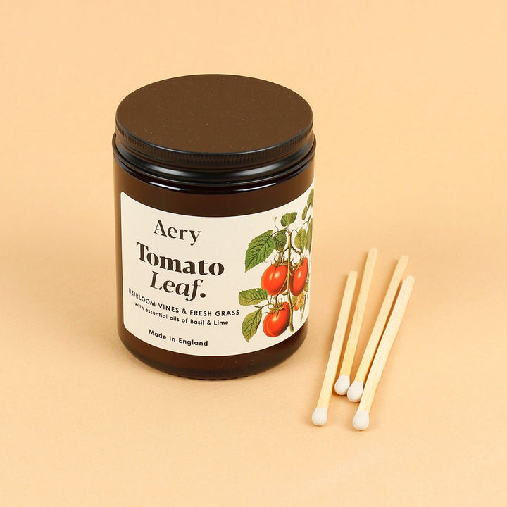 Tomato Leaf Aromatherapy Jar Candle - Medium - Green Tulip