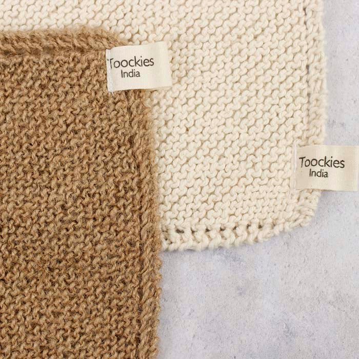 Toockies Organic Scrubbing Cloths - Set of 2 - Green Tulip