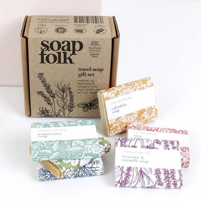 Travel Soap Gift Set - 6 x 25g - Green Tulip