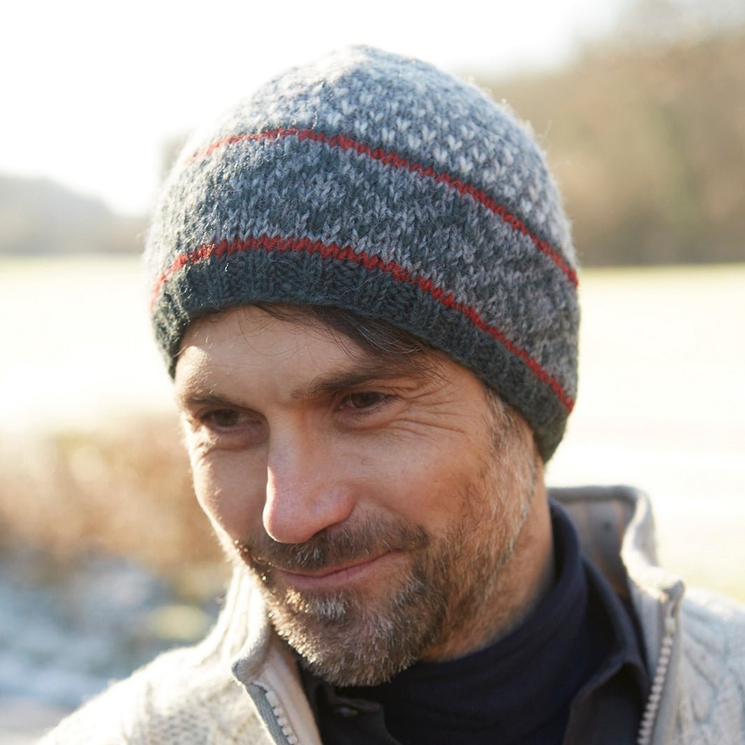 Tromso Graphite Beanie - Green Tulip