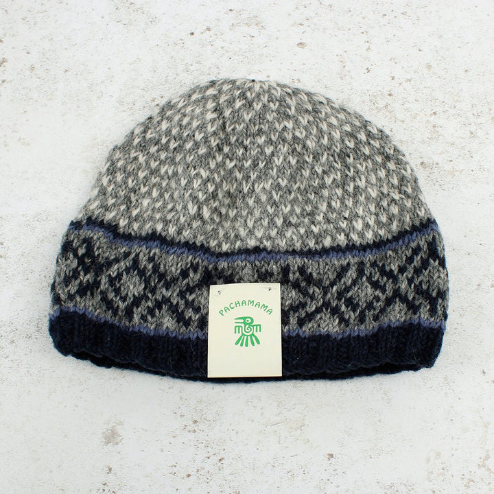 Tromso Navy Beanie - Green Tulip