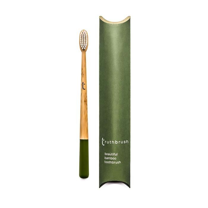 Truthbrush – Medium Plant - Based Bristles - Green Tulip