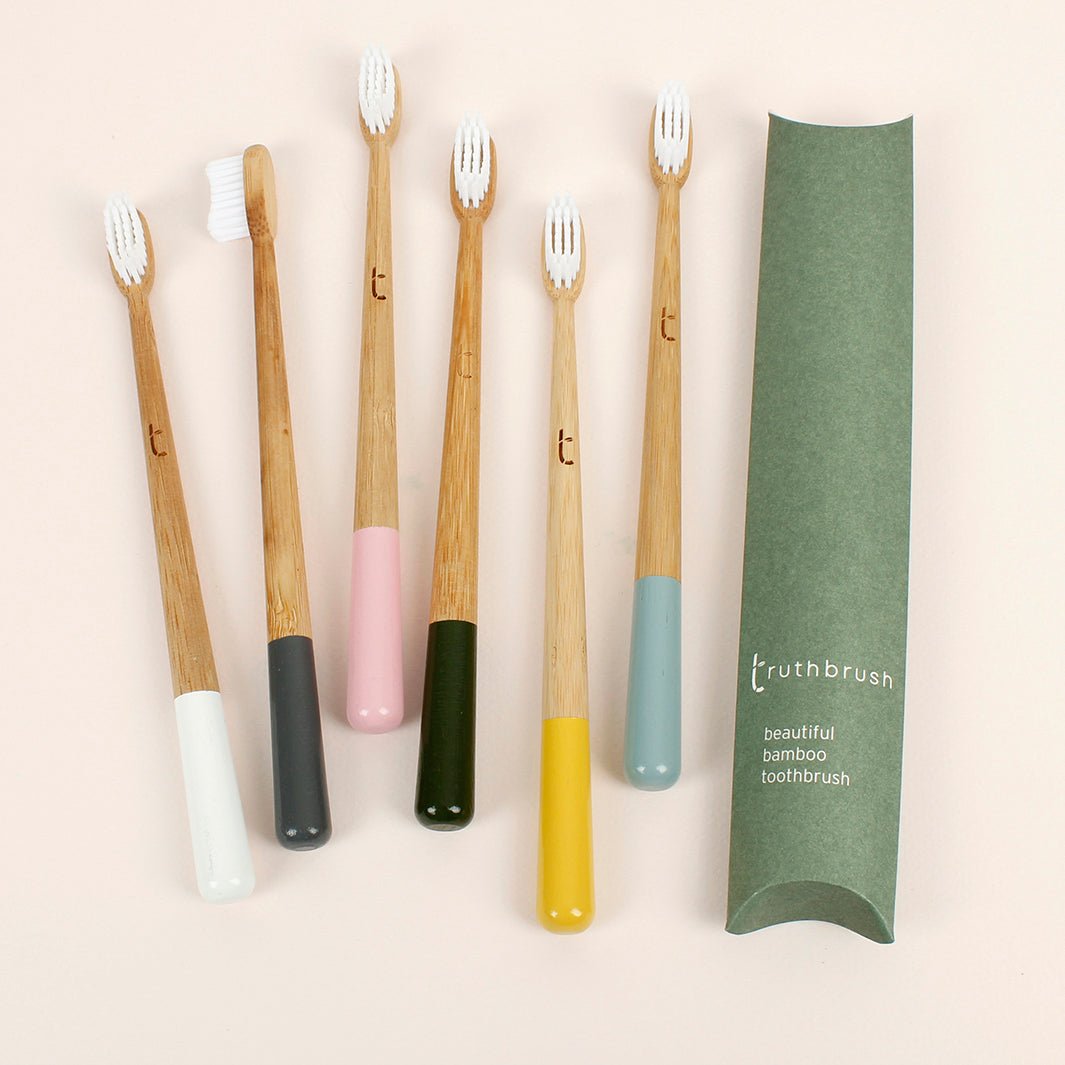 Truthbrush – Medium Plant - Based Bristles - Green Tulip