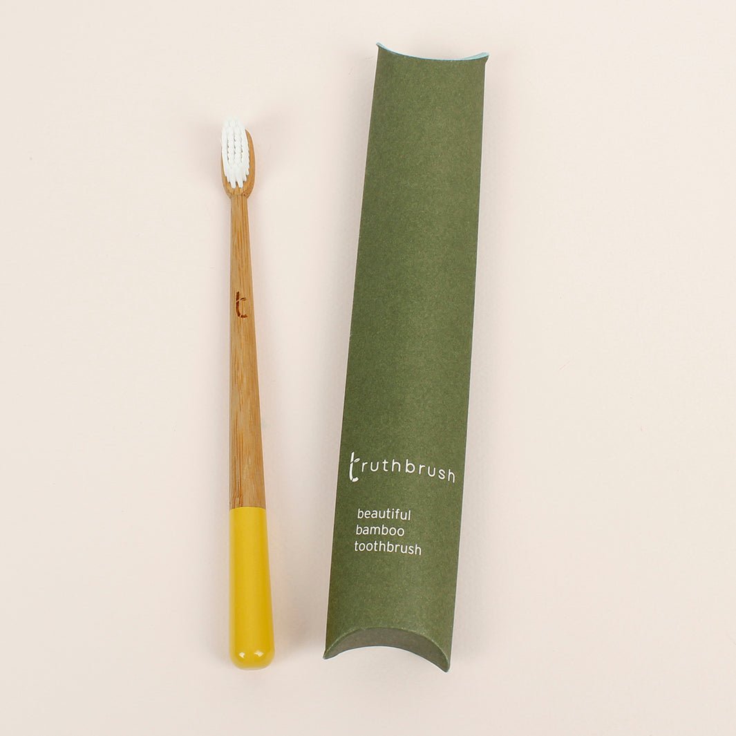 Truthbrush – Soft Plant - Based Bristles - Gorse Yellow - Green Tulip